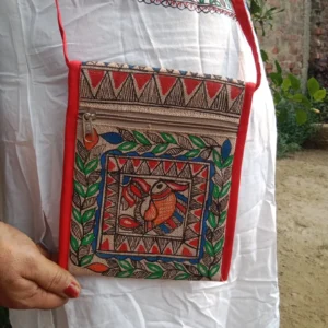 Mithila Painting Mobile Pouch