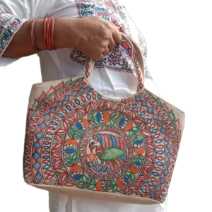 Mithila Art Printed Stylish Handbag for Women