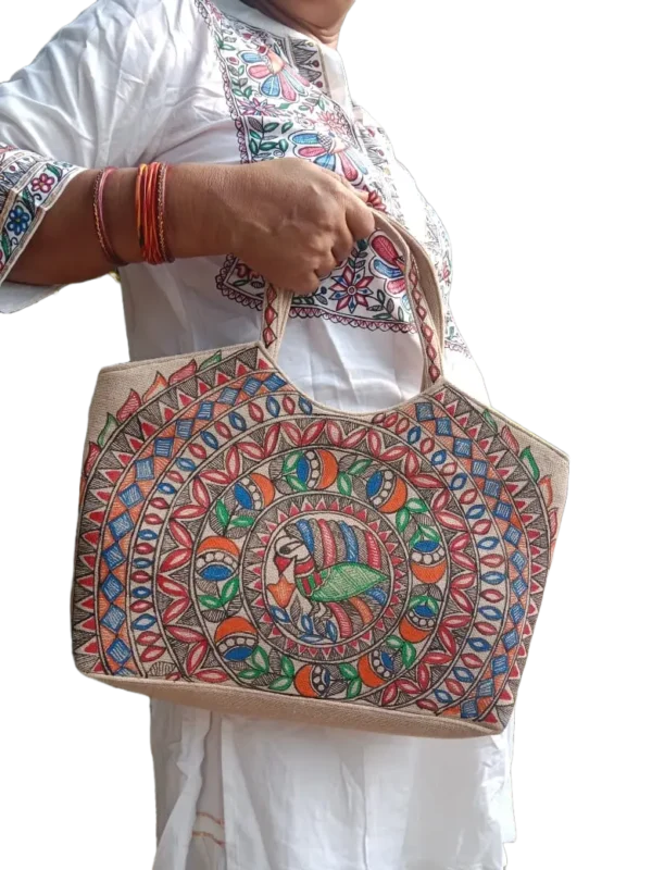 Mithila Art Printed Stylish Handbag for Women