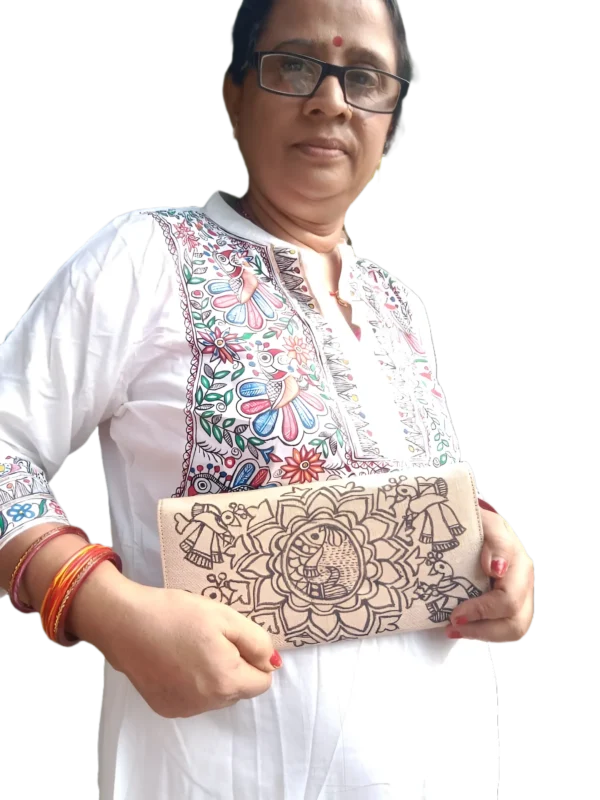 Madhubani Hand Painted Clutch/Purse