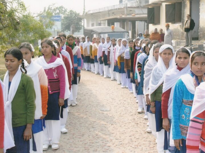Students on an awareness rally, from the MESKP archive