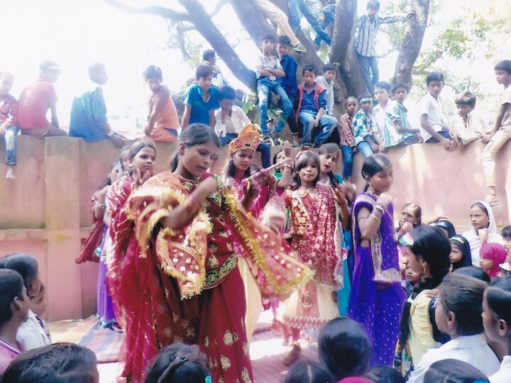 Girls performing a cultural dance, from the MESKP archive