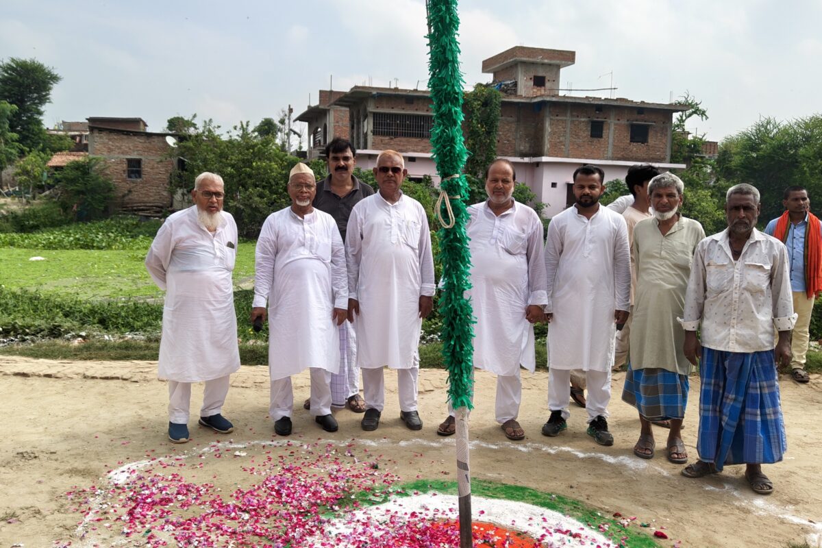 Home 13 Guests and staff at the flag hoisting on Independence Day 2026, Kathalia campus