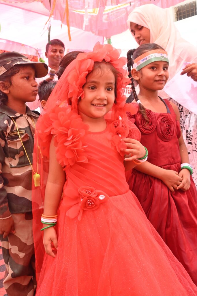 Independence Day 2026 at the Kathalia campus 8 Girl in a red dress at the Independence Day programme