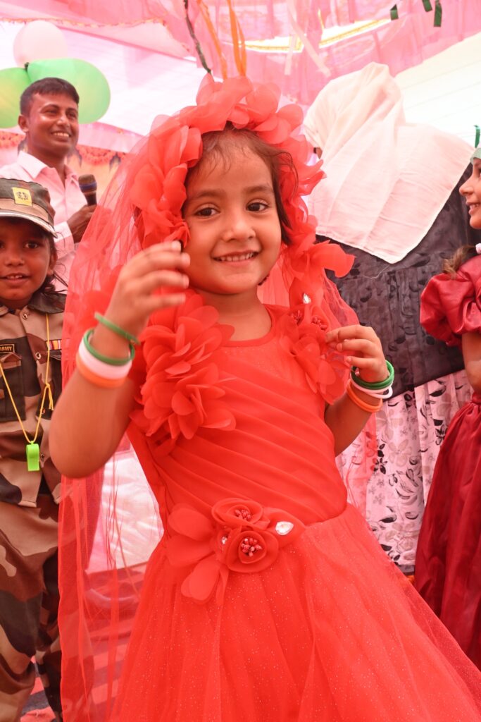 Independence Day 2026 at the Kathalia campus 9 Girl in a red dress at the Independence Day programme