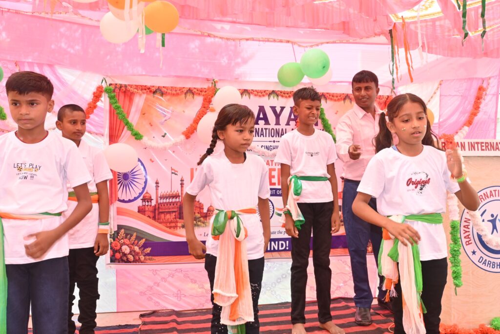 Independence Day 2026 at the Kathalia campus 10 Students on stage at the Independence Day celebration