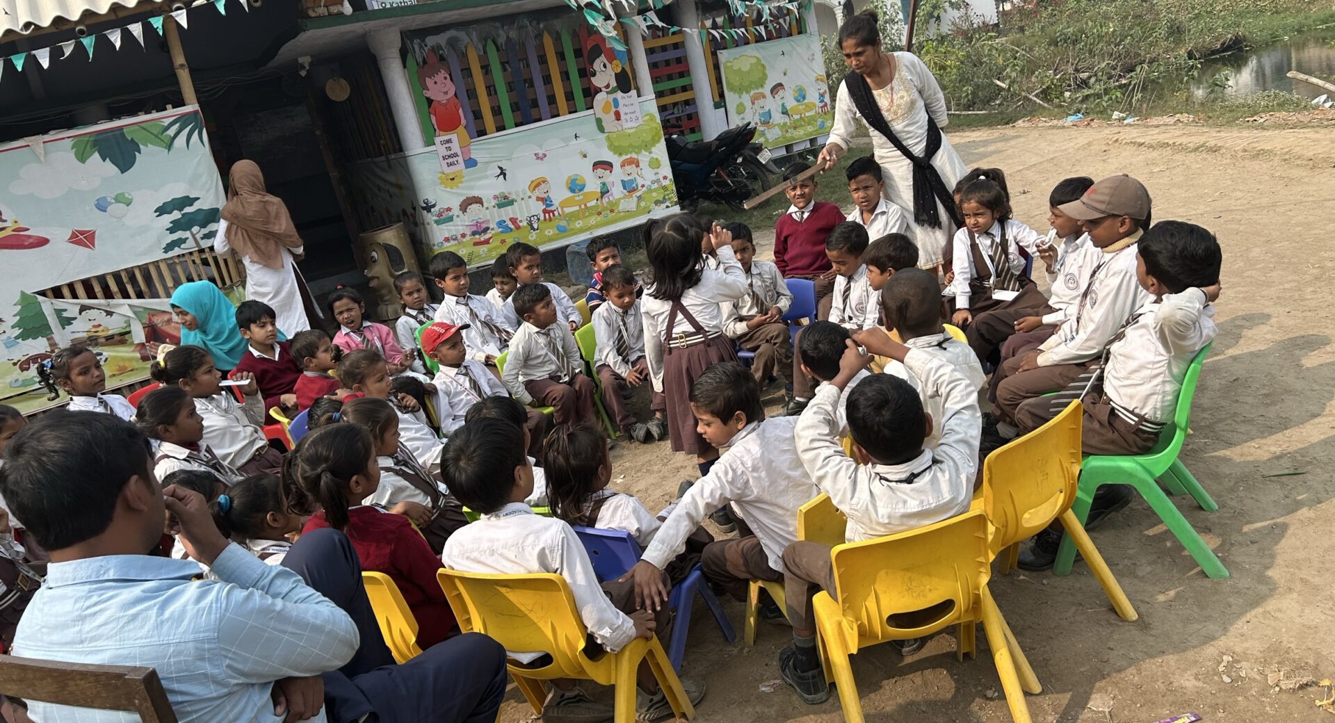 Partner with us 1 Students seated outdoors at a campus gathering