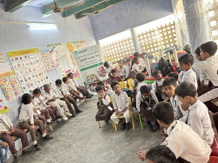 Pre-primary students during a classroom game