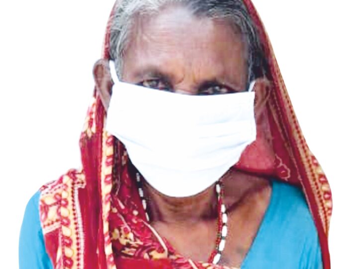 Elderly woman wearing a face mask, from our COVID-19 health awareness campaign