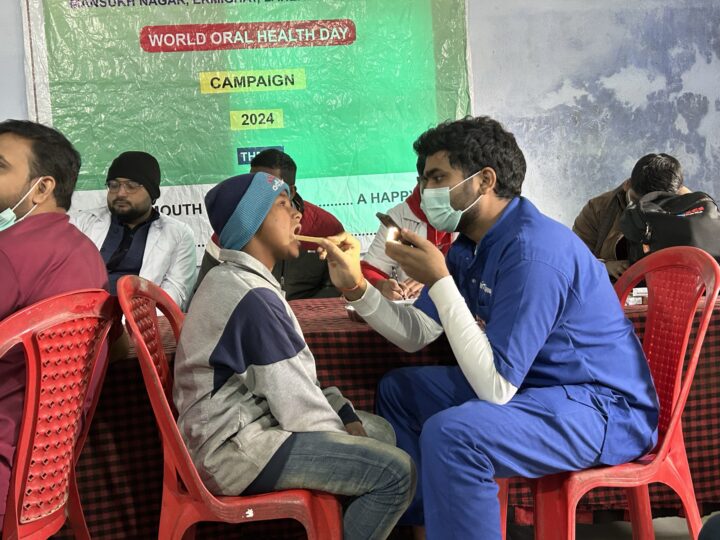 Dental check-up at the free dental screening camp