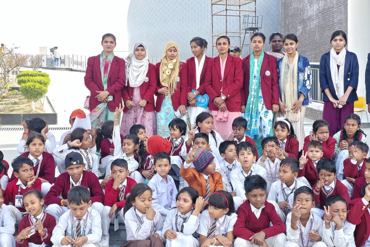 Students and teachers on an educational trip