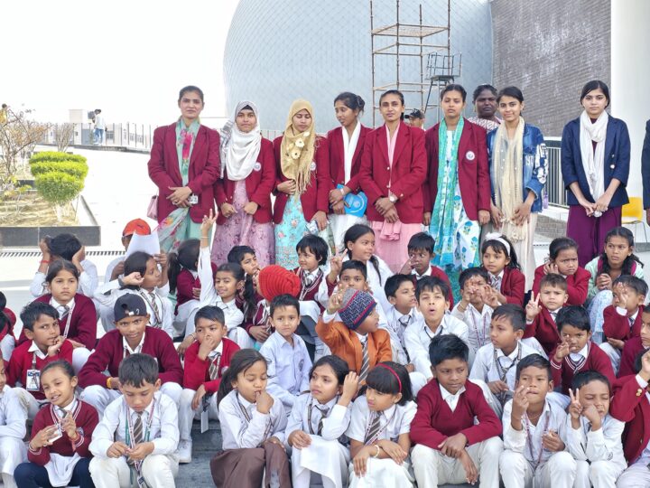 Students and teachers on an educational trip